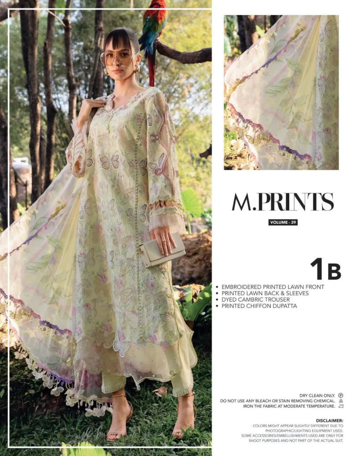 Maria.B Lawn Chikankari Ensemble | MP-1AB