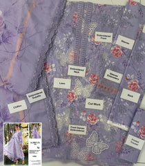 Maria.B Lawn Chikankari Ensemble | MP-1AB