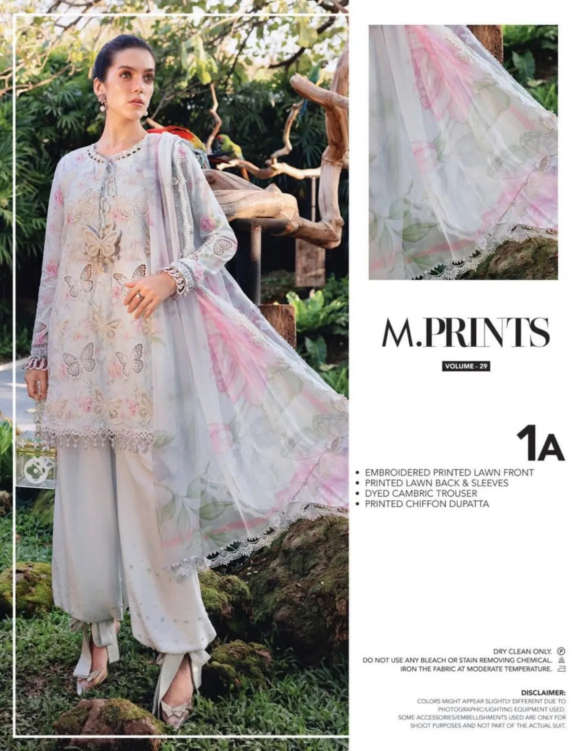 Maria.B Lawn Chikankari Ensemble | MP-1AB